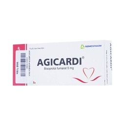 Thuốc Agicardi 5mg Agimexpharm điều trị tăng huyết áp, đau thắt ngực (3 vỉ x 10 viên)