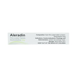 Thuốc Aleradin 5mg giảm các triệu chứng viêm mũi dị ứng theo mùa, mày đay (3 vỉ x 10 viên)