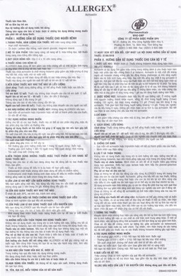 Thuốc Allergex 8mg OPV điều trị viêm mũi dị ứng, mày đay vô căn mạn tính (5 vỉ x 10 viên)