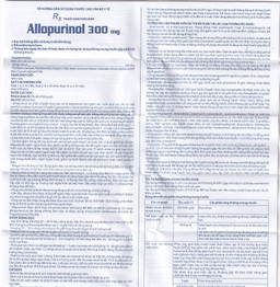 Thuốc Allopurinol 300mg Domesco điều trị tăng acid uric máu, sỏi thận (100 viên)