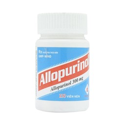 Thuốc Allopurinol 300mg Domesco điều trị tăng acid uric máu, sỏi thận (100 viên)