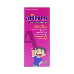Siro Ameflu Multi-Symtom Relief OPV hương dâu điều trị các triệu chứng cảm cúm (60ml)