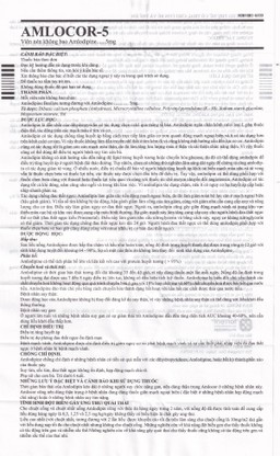 Thuốc Amlocor-5 Torrent điều trị tăng huyết áp, đau thắt ngực (3 vỉ x 10 viên)