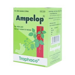 Thuốc Ampelop 625mg Traphaco điều trị viêm loét dạ dày, hành tá tràng (9 vỉ x 10 viên)