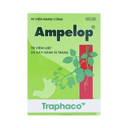 Thuốc Ampelop 625mg Traphaco điều trị viêm loét dạ dày, hành tá tràng (9 vỉ x 10 viên)