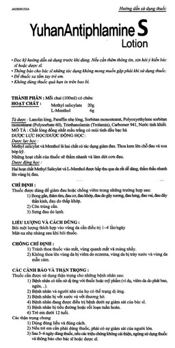 Dung dịch YuhanAntiphlamine S Lotion Yuhan giảm đau, chống viêm (100ml)