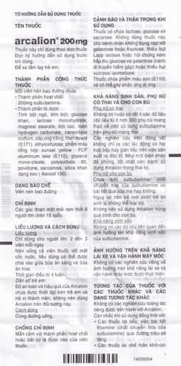 Thuốc Arcalion 200 Servier điều trị các giai đoạn mệt mỏi tạm thời (30 viên)