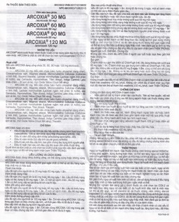 Thuốc Arcoxia 120mg MSD điều trị thoái hoá khớp, viêm khớp dạng thấp (3 vỉ x 10 viên)