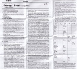 Thuốc Aricept Evess 5mg Eisai điều trị triệu chứng bệnh alzheimer (2 vỉ x 14 viên)