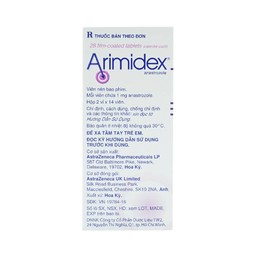 Thuốc Arimidex 1mg AstraZeneca điều trị ung thư vú tiến triển (2 vỉ x 14 viên)