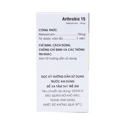 Thuốc Arthrobic 15 Mekophar điều trị viêm đau xương khớp, viêm khớp dạng thấp (30 viên)