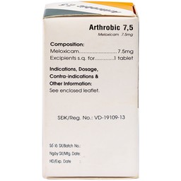 Thuốc Arthrobic 7.5 Mekophar điều trị viêm đau xương khớp, viêm khớp dạng thấp (50 viên)