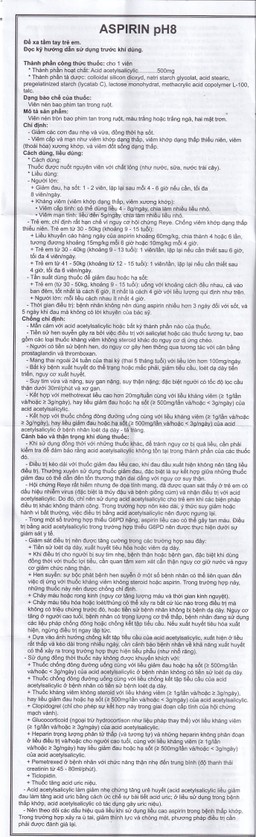 Thuốc Aspirin pH8 Mekophar giảm cơn đau nhẹ và vừa, hạ sốt (20 vỉ x 10 viên)