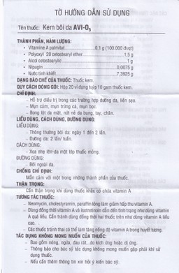 Kem bôi da Avi-O5 Việt Phúc hỗ trợ dưỡng da, liền sẹo (10g)