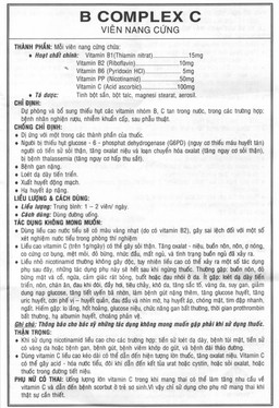 Thuốc B Complex C Vidipha bổ sung các vitamin nhóm B, C (10 vỉ x 10 viên)