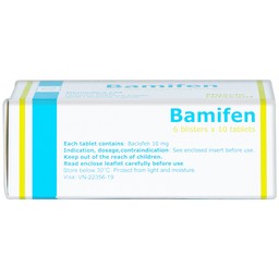 Thuốc Bamifen 10mg Remedica giảm co cứng cơ vân (6 vỉ x 10 viên)
