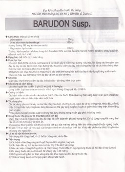 Hỗn dịch Barudon Susp Clesstra giảm đau nhanh trong viêm dạ dày, loét dạ dày - tá tràng (20 gói x 10ml)
