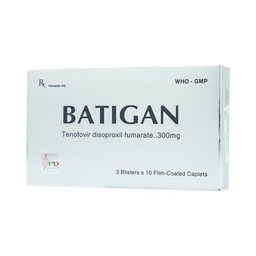 Thuốc Batigan 300mg Phương Đông hỗ trợ điều trị nhiễm HIV-1, viêm gan B mạn tính (3 vỉ x 10 viên)