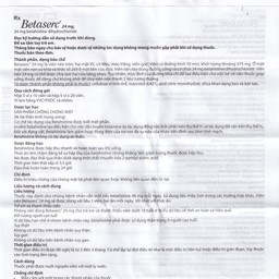 Thuốc Betaserc 24mg Abbott điều trị hội chứng Meniere (5 vỉ x 10 viên)