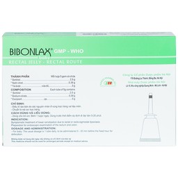 Gel dùng đường trực tràng Bibonlax Baby Hanoi Pharma điều trị táo bón (10 ống x 5g)