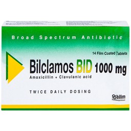 Thuốc Bilclamos Bid 1000mg Bilim Ilac điều trị nhiễm khuẩn (2 vỉ x 7 viên)