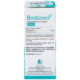 Thuốc Bostanex Boston giảm viêm mũi dị ứng, nổi mày đay (60ml)