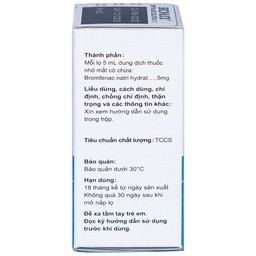 Thuốc nhỏ mắt Bronuck Senju Pharm điều trị viêm bờ mi, viêm kết mạc, viêm củng mạc (5ml)