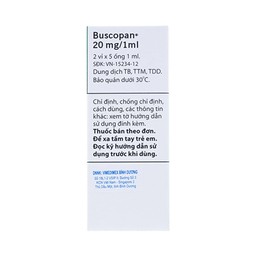 Thuốc tiêm Buscopan Boehringer điều trị co thắt dạ dày, ruột (2 vỉ x 5 ống)