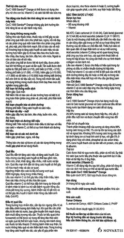 Viên sủi Ca-C 1000 Sandoz bổ sung Vitamin C, Canxi (10 viên)