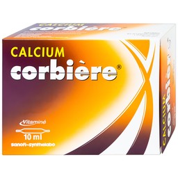 Dung dịch uống Calcium Corbière Sanofi điều trị thiếu canxi, loãng xương (3 vỉ x 10 ống x 10ml)