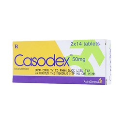 Thuốc Casodex 50mg AstraZeneca điều trị ung thư tiền liệt tuyến tiến (2 vỉ x 14 viên)