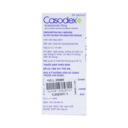 Thuốc Casodex 50mg AstraZeneca điều trị ung thư tiền liệt tuyến tiến (2 vỉ x 14 viên)