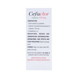 Bột pha hỗn dịch uống Cefaclor 125mg Domesco điều trị nhiễm khuẩn (10 gói)