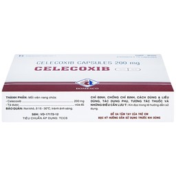Thuốc Celecoxib 200mg Domesco điều trị thoái hóa khớp, viêm khớp dạng thấp (3 vỉ x 10 viên)
