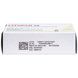 Thuốc Citopam 20 Sun Pharma điều trị trầm cảm, rối loạn hoảng sợ (3 vỉ x 10 viên)