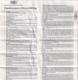 Thuốc Clarithromycin Stella 500mg điều trị nhiễm trùng (4 vỉ x 7 viên)