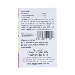 Thuốc Coldacmin Flu DHG điều trị triệu chứng cảm sốt, nhức đầu, đau nhức cơ bắp (10 vỉ x 10 viên)