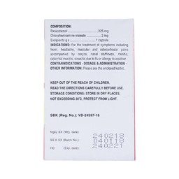 Thuốc Coldacmin Flu DHG điều trị triệu chứng cảm sốt, nhức đầu, đau nhức cơ bắp (10 vỉ x 10 viên)