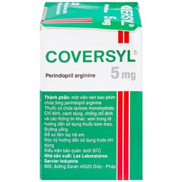 Thuốc Coversyl 5mg Servier điều trị tăng huyết áp (30 viên)