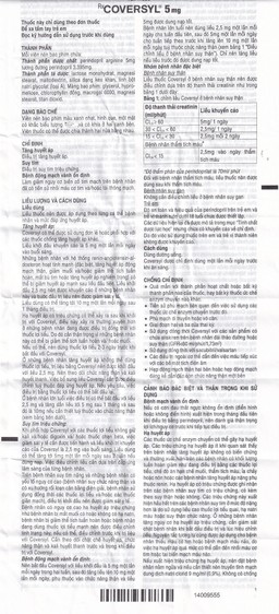 Thuốc Coversyl 5mg Servier điều trị tăng huyết áp (30 viên)