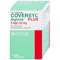 Thuốc Coversyl Plus 5mg/1.25mg Servier điều trị tăng huyết áp (30 viên)