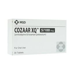 Thuốc Cozaar XQ 5/100mg MSD điều trị cao huyết áp vô căn (3 vỉ x 10 viên)