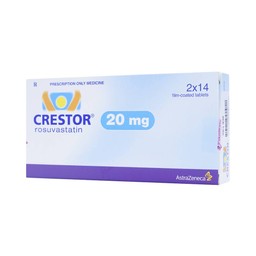 Thuốc Crestor 20mg AstraZeneca điều trị tăng cholesterol máu nguyên phát (2 vỉ x 14 viên)