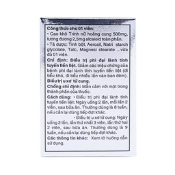 Thuốc Crila Forte Thiên Dược điều trị phì đại lành tính tuyến tiền liệt, u xơ tử cung (20 viên)