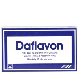 Thuốc Daflavon Pymepharco điều trị triệu chứng liên quan đến suy tuần hoàn tĩnh mạch bạch huyết (60 viên)