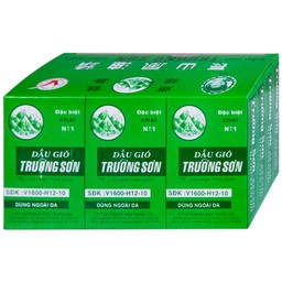 Dầu gió Trường Sơn điều trị cảm, ho, sổ mũi, nhứt đầu, say nắng (6ml)