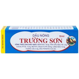 Dầu nóng Trường Sơn điều trị cảm, ho, số mũi, trúng gió (10 chai x 10ml)