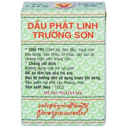 Dầu Phật Linh Trường Sơn điều trị cảm, ho, sổ mũi, nhức đầu, say nắng (12 chai x 5ml)