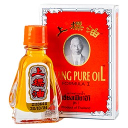 Dầu Siang Pure Oil Formula I giảm triệu chứng cảm lạnh, nhức đầu, chóng mặt, ngạt mũi (12 chai x 3ml)
