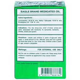 Dầu gió xanh Con Ó Eagle Brand Medicated Oil giảm nhức đầu, cảm cúm, đau lưng, viêm khớp (12 chai x 12ml)